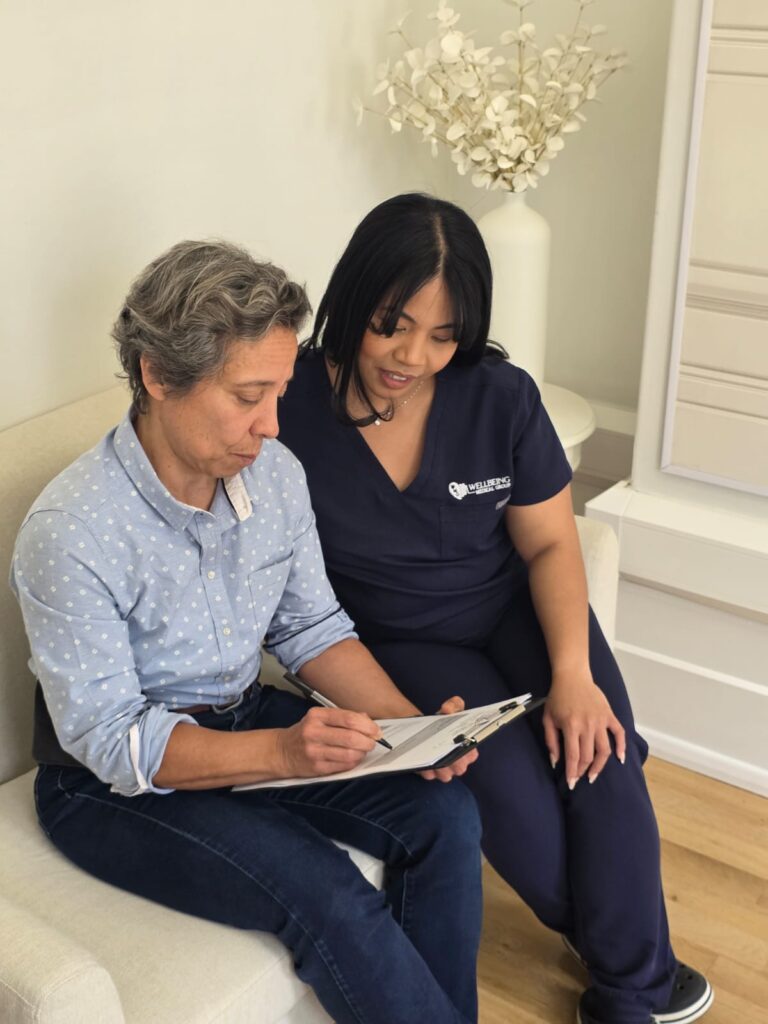 KJ helping pt fill form