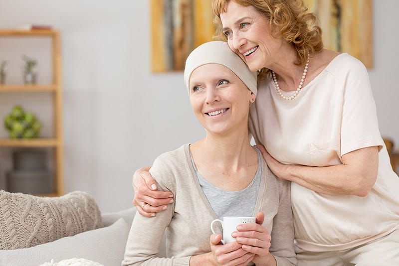 Mother and Daughter drinking tea