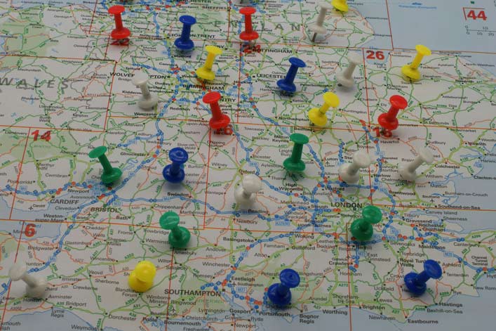 Map UK Pins